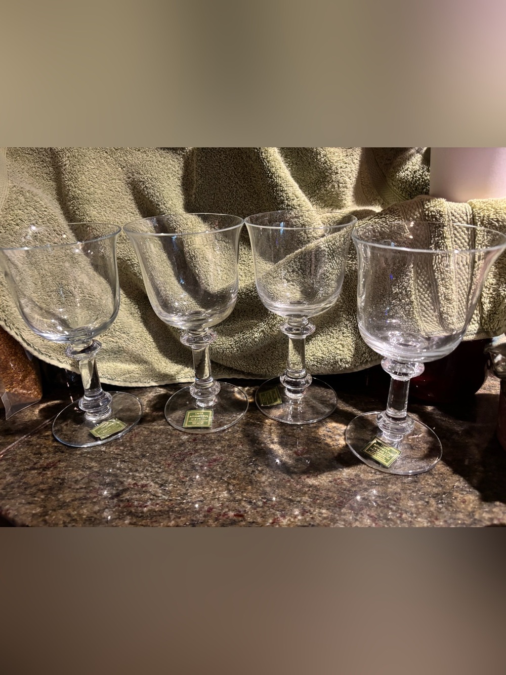 Dansk International Designs Ltd. Bell Wine Glasses - Clear Stemware Set of 4